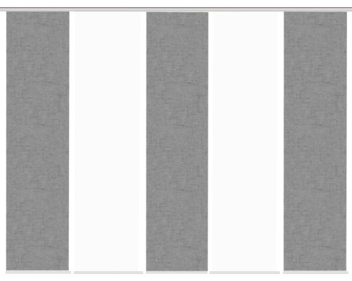 Panneau japonais Pive impression numérique gris 60x245 cm lot de 5