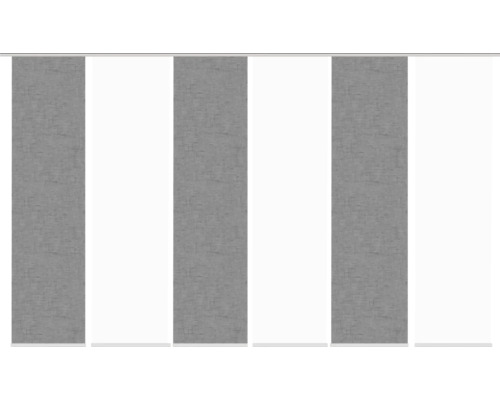 Panneau japonais Pive impression numérique gris 60x245 cm lot de 6