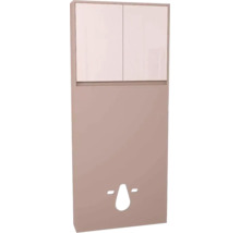 Spülkastenverkleidung mit Schrank Devo Cristal 2.0 BxHxT 80x188x19 cm antique rose/rosa pesca glass