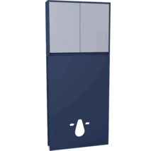 Spülkastenverkleidung mit Schrank und Seitenregal Devo Cristal 2.0 BxHxT 80x188x19 cm tyrolean blue/metal blue glass