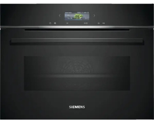 Siemens CM724G1B1 Einbau Kompaktbackofen mit Mikrowellenfunktion 60x45 cm schwarz