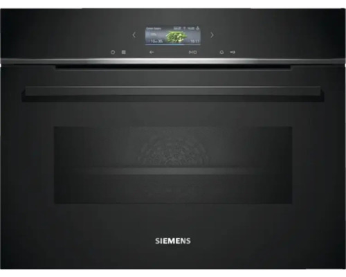 Four compact encastrable Siemens CM724G1B1 avec fonction micro-ondes 60x45 cm noir/acier inoxydable