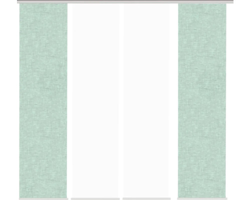 Flächenvorhang Pive Digitaldruck mint 60x245 cm 4 er-Set