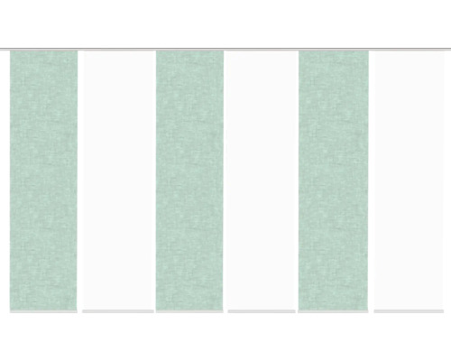 Flächenvorhang Pive Digitaldruck mint 60x245 cm 6 er-Set