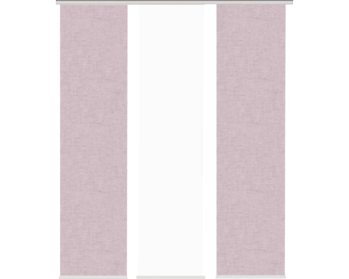 Flächenvorhang Pive Digitaldruck rosa 60x245 cm 3 er-Set