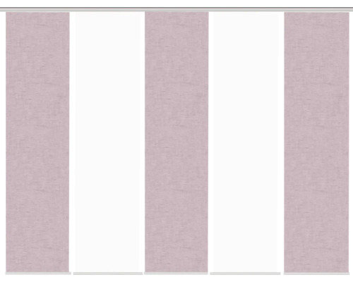 Flächenvorhang Pive Digitaldruck rosa 60x245 cm 5 er-Set