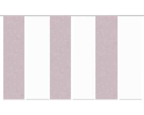 Flächenvorhang Pive Digitaldruck rosa 60x245 cm 6 er-Set