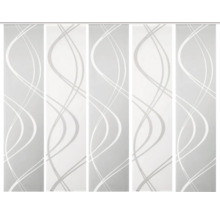 Panneau japonais Tiberio gris 60x245 cm lot de 5