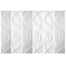 Panneau japonais Tiberio gris 60x245 cm lot de 6