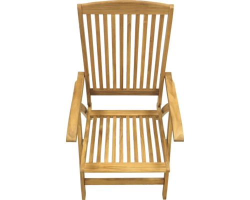 Holzliegestuhl mit Armlehnen