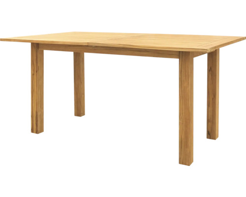 Holztisch mit rechteckiger Tischplatte und vier Beinen