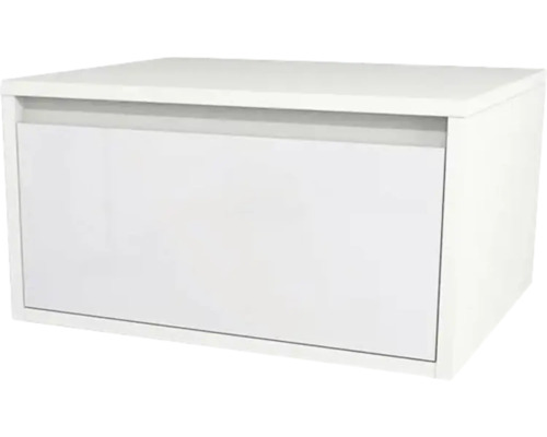 Meuble sous vasque Devo Cristal 2.0 lxhxp 60x42x49 cm alpine white/signal white glass