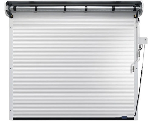 Porte de garage enroulable métallique fermée