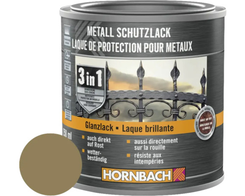 HORNBACH Metallschutzlack 3in1 glänzend gold effekt 250 ml Metall Schutzlack Dose von Hornbach
