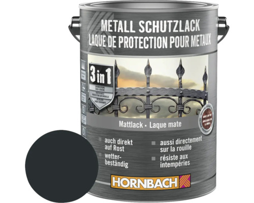 Laque de protection pour métal 3 en 1 mate anthracite 2,5 l