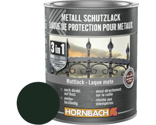 Laque de protection pour métaux 3en1 mate vert foncé 750 ml