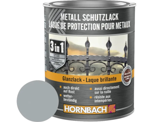 HORNBACH Metallschutzlack 3in1 glänzend silber 750 ml