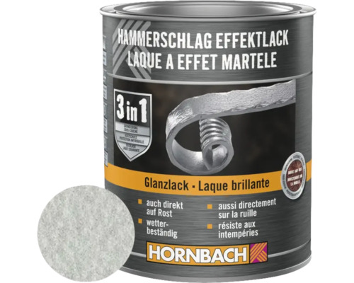 HORNBACH Hammerschlaglack Effektlack 3in1 glänzend silber 750 ml-0