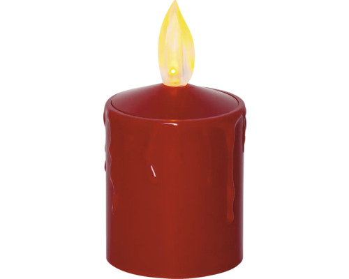 Lampe de cimetière LED Paula H 11.5 cm rouge