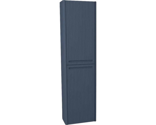 Armoire haute suspendue avec 2 portes Devo Gloria 2.0 droite lxhxp 40x172x33 cm perfect touch parisian blue strié