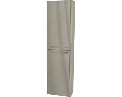 Hängehochschrank mit 2 Türen Devo Gloria 2.0 links BxHxT 40x172x33 cm stone grey supermatt geriffelt