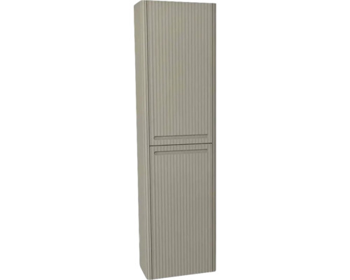 Armoire haute suspendue avec 2 portes Devo Gloria 2.0 droite lxhxp 40x172x33 cm stone grey supermat strié