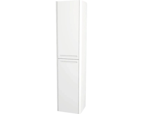 Armoire haute suspendue avec 2 portes Devo Gloria 2.0 gauche lxhxp 45x165x26 cm premium white supermat lisse