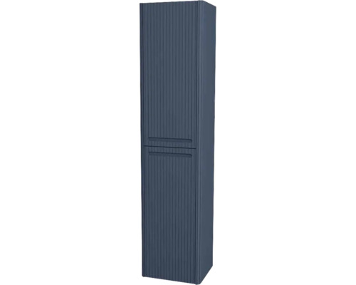 Armoire haute suspendue avec 2 portes Devo Gloria 2.0 gauche lxhxp 45x165x26 cm perfect touch parisian blue strié