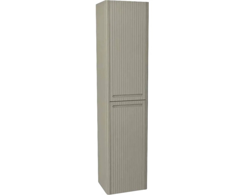 Armoire haute suspendue avec 2 portes Devo Gloria 2.0 droite lxhxp 45x165x26 cm stone grey supermat strié