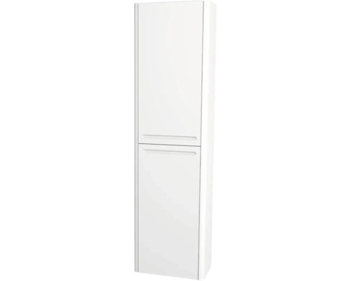 Hängehochschrank mit 2 Türen und Wäschekorb Devo Gloria 2.0 links BxHxT 40x172x33 cm premium white supermatt glatt