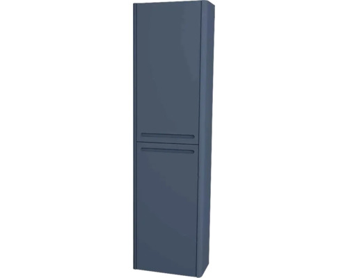 Armoire haute suspendue avec 2 portes et panier à linge Devo Gloria 2.0 gauche lxhxp 40x172x33 cm perfect touch parisian blue lisse