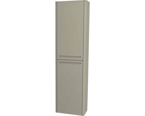 Armoire haute suspendue avec 2 portes et panier à linge Devo Gloria 2.0 gauche lxhxp 40x172x33 cm stone grey supermat lisse