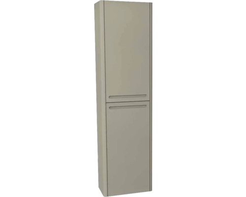 Armoire haute suspendue avec 2 portes et panier à linge Devo Gloria 2.0 droite lxhxp 40x172x33 cm stone grey supermat lisse