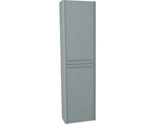 Armoire haute suspendue avec 2 portes et panier à linge Devo Gloria 2.0 droite lxhxp 40x172x33 cm fjord strié