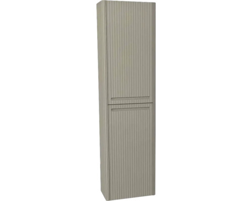 Armoire haute suspendue avec 2 portes et panier à linge Devo Gloria 2.0 droite lxhxp 40x172x33 cm stone grey supermat strié