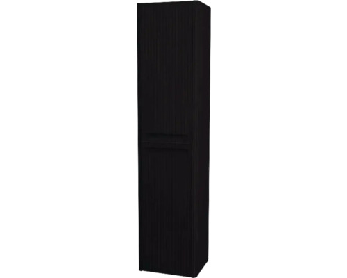 Armoire haute suspendue avec 2 portes Devo Gloria 2.0 gauche lxhxp 40x172x33 cm perfect touch black strié