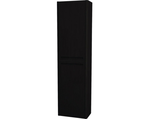 Hängehochschrank mit 2 Türen Devo Gloria 2.0 rechts BxHxT 45x165x26 cm perfect touch black geriffelt