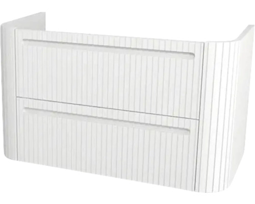 Waschtischunterschrank Devo Gloria 2.0 86x50x42 cm premium white supermatt geriffelt