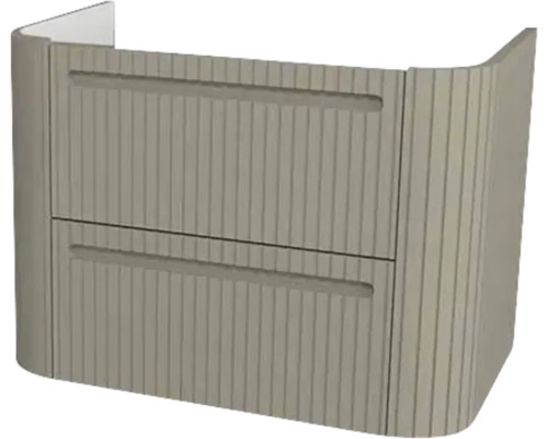 Waschtischunterschrank Devo Gloria 2.0 70x50x42 cm stone grey supermatt geriffelt