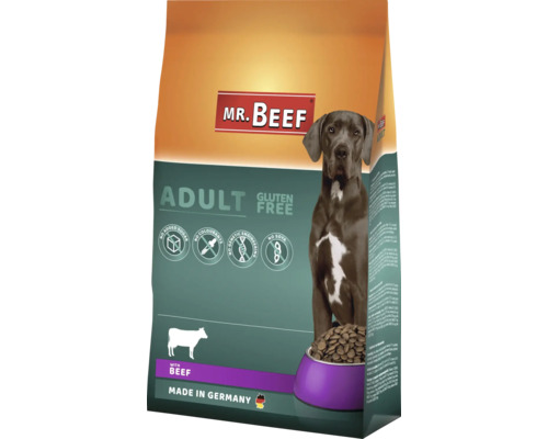 Croquettes pour chiens MR.BEEF boeuf 4 kg boeuf sans OGM, sans sucre ajouté industriel, sans colorants, sans soja, fabriqué en Allemagne