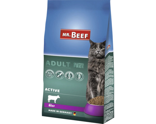Mr. Beef nourriture sèche pour chats adultes active boeuf 10 kg
