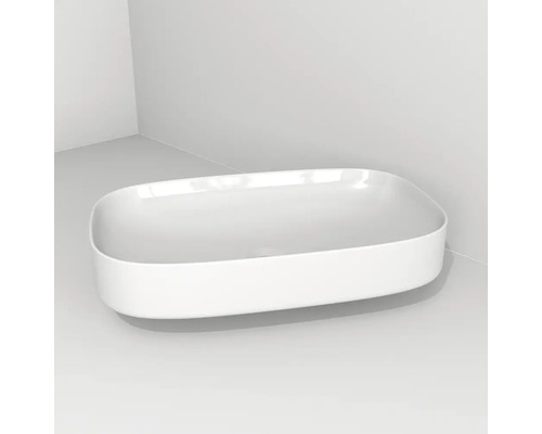 Keramik-Aufsatzwaschbecken Devo Gloria 2.0 BxHxT 65x12.5x40 cm weiss