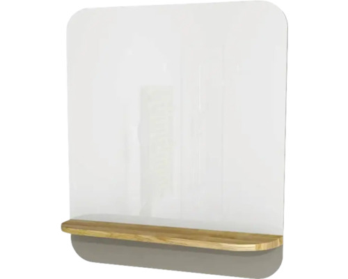 Spiegel mit Holzablage Devo Gloria 2.0 BxHxS 86x86x14 cm stone grey supermatt glatt/natural oak wood Spiegel mit Holzablage Devo Gloria 2.0 BxHxS 86x86x14 cm stone grey supermatt glatt/natural oak wood