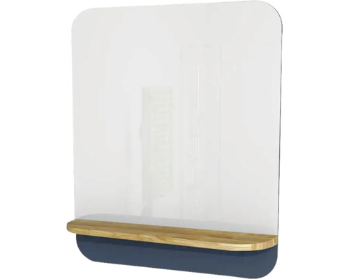 Miroir avec tablette bois Devo Gloria 2.0 lxhxp 70x86x14 cm parisian blue lisse/natural oak wood