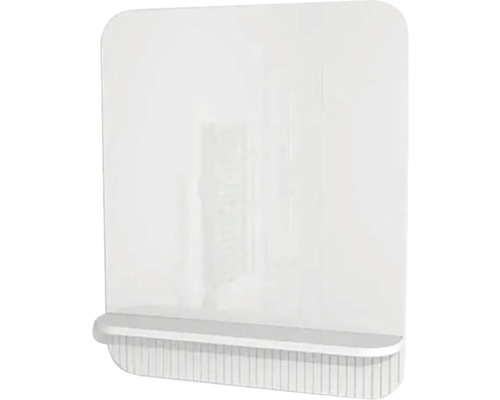 Spiegel mit Ablage Devo Gloria 2.0 BxHxS 86x86x14 cm premium white supermatt geriffelt