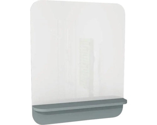 Spiegel mit Ablage Devo Gloria 2.0 BxHxS 70x86x14 cm fjord glatt Hygieneschutzscheibe mit Durchreiche