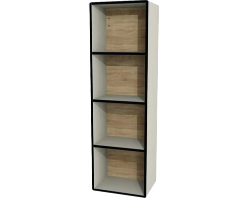 Armoire suspendue ouverte Devo Sonus 2.0 lxhxp 38x124.5x28 cm classico coquille/natural bardolino oak