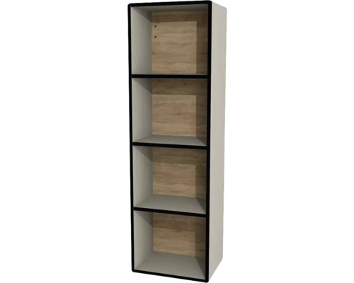 Hängeschrank offen Devo Sonus 2.0 BxHxT 38x124.5x28 cm dakar suedette matt/natural bardolino oak