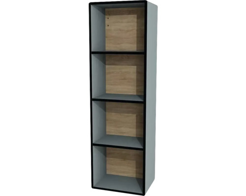 Armoire suspendue ouverte Devo Sonus 2.0 lxhxp 38x124.5x28 cm fjord/natural bardolino oak