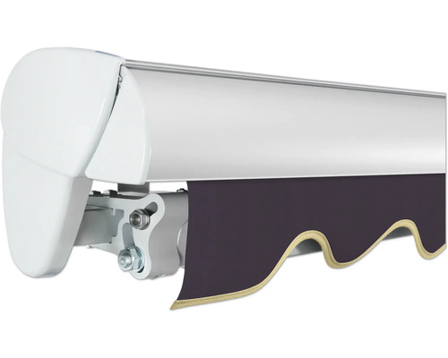 Vue détaillée d''un store banne à bras articulés